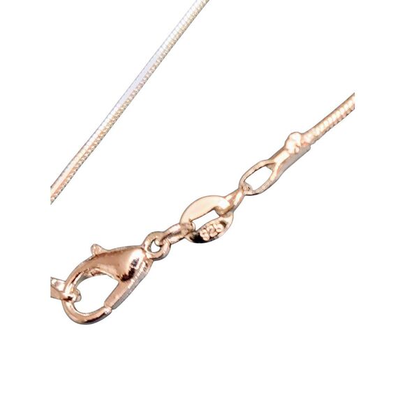 Mom Mother Sterling Silver 925 Heart Gem Pendant on Snake Rope Chain Necklace - Picture 7 of 14